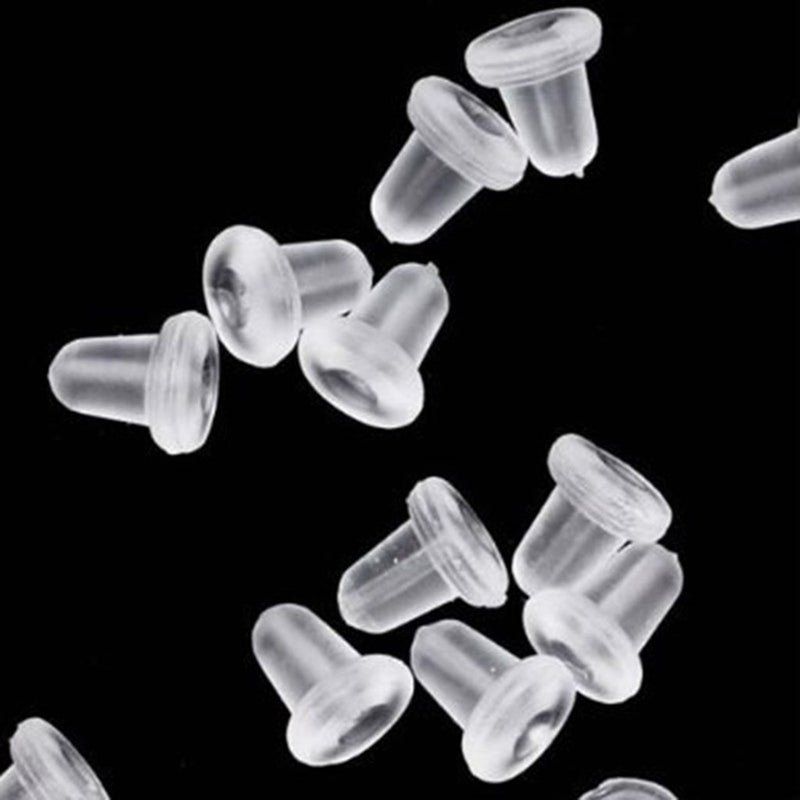 Chunney 500 Pieces Clear Earring Backs Safety Rubber Earring Clutch Earring Pads for Women - Image 2